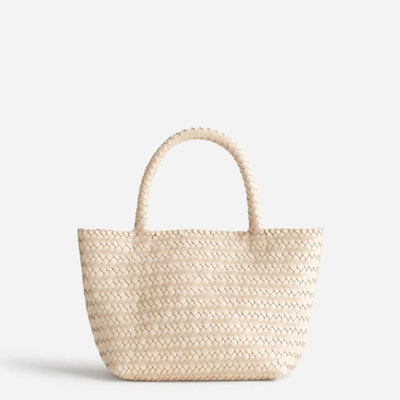 Madewell Handbags - New! Madewell Handwoven Mini Tote Woven Leather Bag in Alabaster